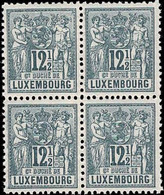 Luxembourg Luxemburg 1882 Allégorie Bloc 4x 12,5c.  Neuf MNH** - 1882 Allegory