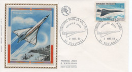 France Enveloppe FDC  -  Concorde  -  Prémier Vol 1969 -  Premier Jour D'Emission - Concorde