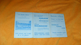 DEPLIANT DOCUMENT ANCIEN HORAIRE D'HIVER 15 OCTOBRE AU 15 AVRIL...CHAZELLES - YZERON - LYON..TRANSPORTS LA FLECHE BLEUE. - Europa