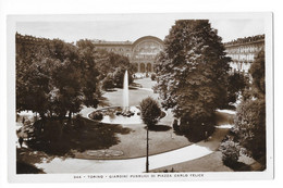 CPSM - Italie - Turin / Torini - Place Carlo Felice / Piazza Carlo Felice - Parks & Gärten