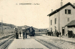 DEPT 83 CARQUEIRANNE LA GARE TRES  BELLE  ANIMATION 9X14 REIMPRESSION DE CARTES ANCIENNES - Carqueiranne