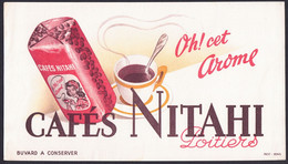 +++ Buvard Publicitaire - Publicité  Cafés NITAHI - POITIERS  // - Café & Thé