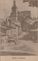 Kirche In Renwez ,( Charleville Mézières )  Carte   Allemande Dessinnée - Charleville