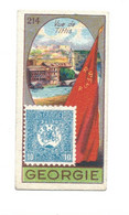 Chromo GEORGIE Georgia Drapeau Timbre  Flag Stamp   Voir Les 2 Scans Rare 60 X 30 Mm Pub: Victoria - Victoria