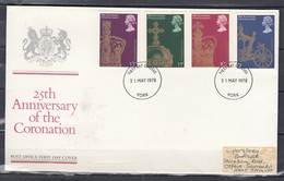 FDC Van York 25 Th Anniversary Of The Coronation - 1971-1980 Em. Décimales