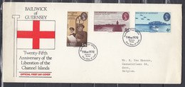 FDC Van First Day Of Issue Guernsey Post Office - 1952-1971 Pre-Decimal Issues