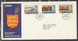 FDC Van First Day Of Issue Jersey Channel Islands - 1952-1971 Pre-Decimal Issues