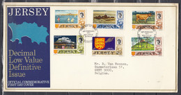 FDC Van First Day Of Issue Jersey Channel Islands - 1952-1971 Pre-Decimal Issues