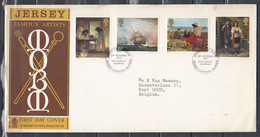 FDC Van First Day Of Issue Jersey Channel Islands - 1952-1971 Pre-Decimal Issues