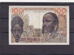 AOF   100 Fr   Early Note Fine  Without Country Letter  23-4-1959 - Other - Africa