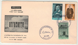 Turquie // FDC // Lettre 1er Jour Ankara 10.11.1968 - Lettres & Documents