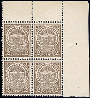 Luxembourg Luxemburg 1907 Ecusson Bloc 4x 2c. Neuf MNH** - 1907-24 Ecusson