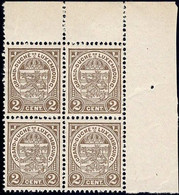Luxembourg Luxemburg 1907 Ecusson Bloc 4x 2c. Neuf MNH** - 1907-24 Abzeichen