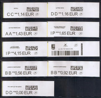 10 ATMS, IMPRIMANTE INTERMEC PC43D, Des APC, CC 1.14/ DD 116/ AA 143/ IP 1.65/ BB 0.56 Et 92€/ SUIVIS 1.43€ Et 4.15€ - 2010-... Illustrated Franking Labels