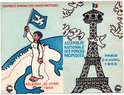 Carte De L' Assemblée Nationale Des Forces Pacifiques  (dessin  De Jean Effel ) - Historical Documents
