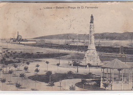 Portugal -Postal -   Lisboa   -Praça D. Fernando Circulou Para Colares  1910 (pequenas Falhas Nos Cantos) - Lisboa