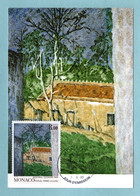 Carte Maximum Monaco 1989 - Paul Cézanne - Cours De Ferme à Auvers - YT 1695 - Cartes-Maximum (CM)