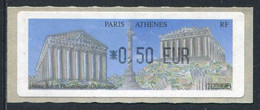 LISA 1 De 2004 " *0,50 EUR - 58e SALON PHILATELIQUE D'AUTOMNE - PARIS - ATHENES " - 1999-2009 Illustrated Franking Labels
