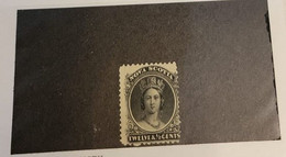 O) 1860 NOVA SCOTIA, BRITISH CROWN COLONY, CANADA, QUEEN VICTORIA SCT 12 1/2c Black, XF - Unused Stamps