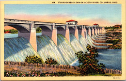 Ohio Columbus O'Shaughnessy Dam On Scioto River Curteich - Columbus