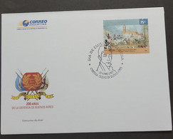 P) 2007 ARGENTINA, DEFENCE OF BUENOS AIRES FDC, CELEBRATION TWO CENTURIES, COMBAT SANTO DOMINGO, XF - Otros & Sin Clasificación