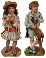 Chromo - Découpis - 2 Unités - Enfants - Fille & Garçon - Hauteur 23 Cm - - Enfants