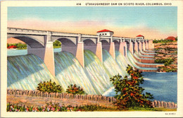 Ohio Columbus O'Shaugnessy Dam On Scioto River Curteich - Columbus