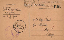 Carte Postale F.M. 28e Q G Genie Montpellier Vers Foix 1940 RV - Otros