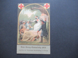 DR 1914 AK Rote Kreuz Sammlung 1914 Zugunsten Der Freiwilligen Krankenpflege Im Kriege Orts Postkarte Detmold - Rode Kruis