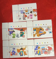 P) 2011 HONG KONG, CHILDREN STAMPS, CHINESE IDIOMS, MARGIN CORNER SHEET, COLOR GUIDE, COMPLETE SERIES, MNH - Sonstige & Ohne Zuordnung