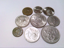 South Africa, Umlaufmünzen, Konvolut Aus 9 Münzen, Von 50 Cents Bis 1/2 Cent. - Numismatics