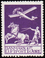 1925. Air Mail. 15 øre Lilac. LUXUS Centered Stamp. Hinged.  (Michel 144) - JF514057 - Airmail