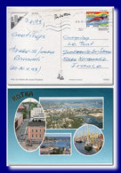 1993 Suomi Finland Postcard Multiview Kotka Posted To France - Cartas & Documentos