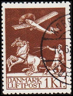 1929. Air Mail. 1 Kr. Brown. LUXUS Centered Stamp.  (Michel 181) - JF514060 - Poste Aérienne