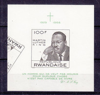 Martin Luther King - Rwanda - Essai De Couleur - COB BF 12 - - Martin Luther King