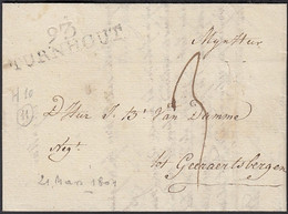 Belgique 1804 - Précurseur De Turnhout à Destination Geraardsbergen....................... (DD) DC-10264 - 1794-1814 (Französische Besatzung)