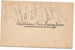 CARTE MENU DIXMUDE CAPITAINE VAN SACEGHEM MILITAIRE ARMÉE BELGE STE BARBE WWI BELGIQUE - Armée Belge