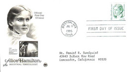 Usa 1995 Fdc Alice Hamilton Industrial Toxicologist - Drugs