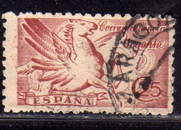 SPAIN ESPAÑA SPAGNA 1939 1942 EXPRESS ESPRESSO PEGASO CORRISPONDENCIA URGENTE CENT. 25c USED USATO OBLITERE' - Eilbriefmarken