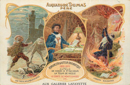 CARTE PUBLICITAIRE  Aux Galeries Lafayette Alexandre DUMAS - Publicité