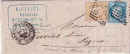 1873 - PUY DE DOME / CERES TARIF 40c ! - LETTRE De CLERMONT-FERRAND => LEZOUX - 1871-1875 Cérès