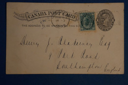 AM3 CANADA   BELLE  CARTE  1898  ++MONTREAL  A MANCHESTER U.K +++ +AFFRANC. INTERESSANT - Covers & Documents