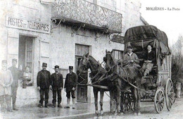 DEPT 82 MOLIÈRES LA POSTE TRES  BELLE  ANIMATION 9X14 REIMPRESSION DE CARTES ANCIENNES - Molieres