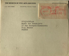 États-Unis - Texas - Houston - Invitation - Museum Of Fine Arts - Pour Le Musée Des Beaux Arts De Nantes (France) - 1977 - Usados