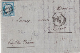 1874 - PUY DE DOME / GC 2223 - TYPE II - LETTRE De MARINGUES => RIOM - 1871-1875 Ceres