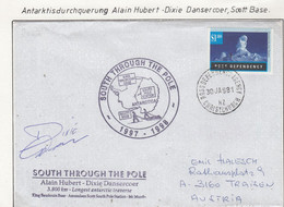 Ross Dependency 1998 South Trough The Pole Cover (Alain Hubert & Dixie Dansercoer) Ca 30 JA 98(SC118)Si Dixie Dansercoer - Storia Postale