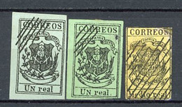 DOMINICAINE - Yv. N°9,10,18  (o)  Un R,Un R,1/2r Papier Ordinairecote 215€  BE/D 2 Scans - Dominikanische Rep.