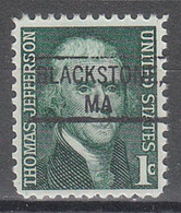 USA Precancel Vorausentwertungen Preo Locals Massachusetts, Blackstone 828 - Preobliterati