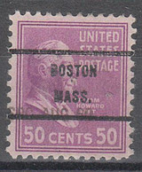 USA Precancel Vorausentwertungen Preo Bureau Massachusetts, Boston 831-71 Datet - Preobliterati