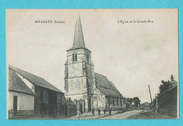 * Meaulte (Dép 80 - Somme - France) * (Imp. E. Le Deley Paris - Bazar Corbéen) L'église Et La Grande Rue, Unique, Rare - Meaulte